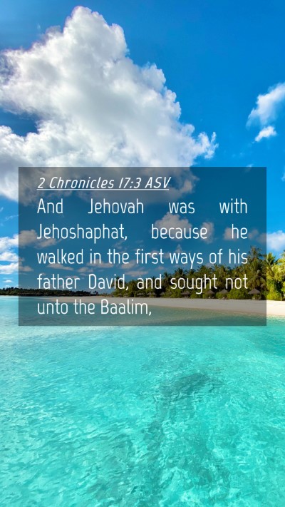 Picture 04 - 2 Chronicles 17:3 ASV Mobile Phone Wallpaper - And Jehovah was with Jehoshaphat, because he - Mobile Bible Verse Wallpaper