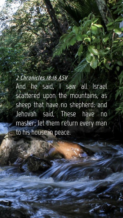 Picture 04 - 2 Chronicles 18:16 ASV Mobile Phone Wallpaper - And he said, I saw all Israel scattered upon the - Mobile Bible Verse Wallpaper