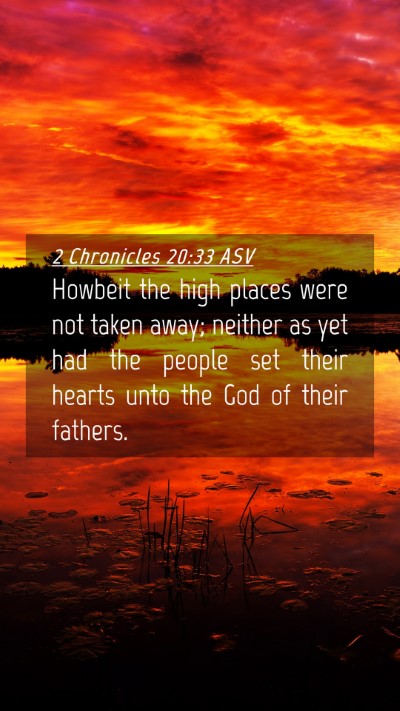 Picture 04 - 2 Chronicles 20:33 ASV Mobile Phone Wallpaper - Howbeit the high places were not taken away; - Mobile Bible Verse Wallpaper