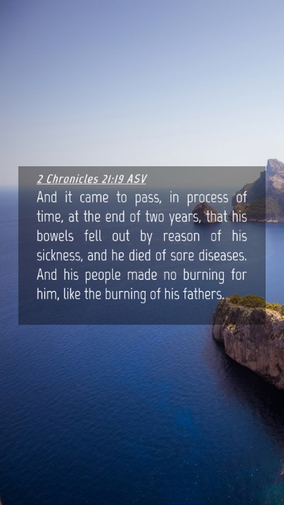 Picture 04 - 2 Chronicles 21:19 ASV Mobile Phone Wallpaper - And it came to pass, in process of time, at the - Mobile Bible Verse Wallpaper