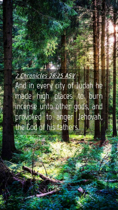 Picture 04 - 2 Chronicles 28:25 ASV Mobile Phone Wallpaper - And in every city of Judah he made high places to - Mobile Bible Verse Wallpaper