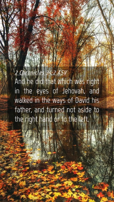 Picture 04 - 2 Chronicles 34:2 ASV Mobile Phone Wallpaper - And he did that which was right in the eyes of - Mobile Bible Verse Wallpaper