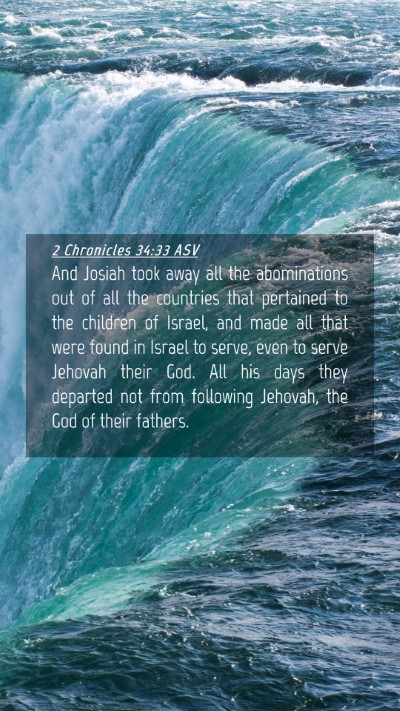 Picture 04 - 2 Chronicles 34:33 ASV Mobile Phone Wallpaper - And Josiah took away all the abominations out of - Mobile Bible Verse Wallpaper