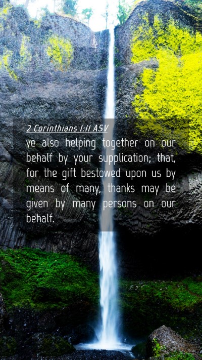Picture 04 - 2 Corinthians 1:11 ASV Mobile Phone Wallpaper - ye also helping together on our behalf by your - Mobile Bible Verse Wallpaper