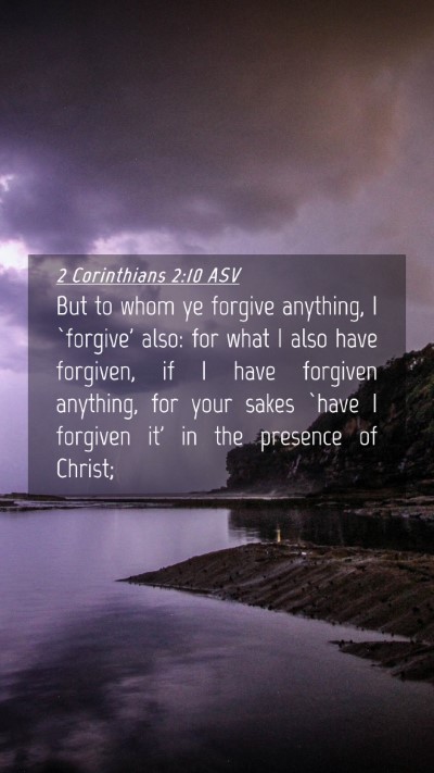 Picture 04 - 2 Corinthians 2:10 ASV Mobile Phone Wallpaper - But to whom ye forgive anything, I `forgive' - Mobile Bible Verse Wallpaper