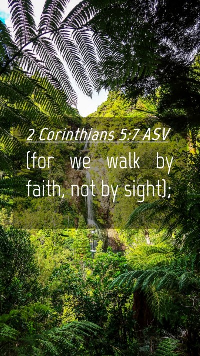 Picture 04 - 2 Corinthians 5:7 ASV Mobile Phone Wallpaper - (for we walk by faith, not by - Mobile Bible Verse Wallpaper