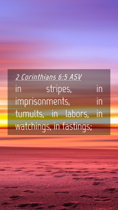 Picture 04 - 2 Corinthians 6:5 ASV Mobile Phone Wallpaper - in stripes, in imprisonments, in tumults, in - Mobile Bible Verse Wallpaper