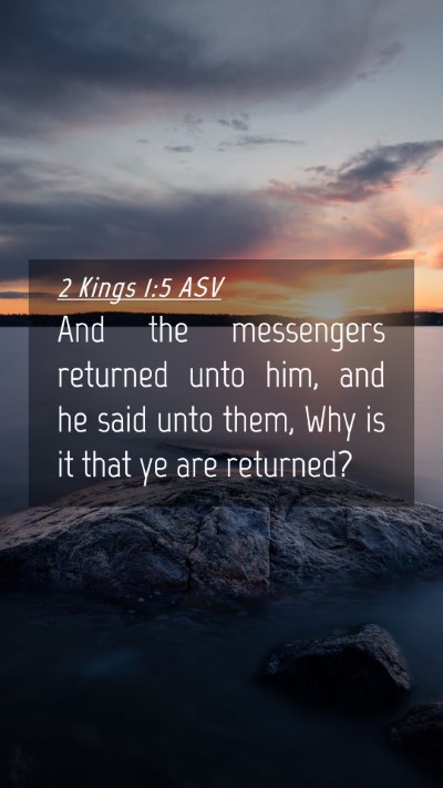 Picture 04 - 2 Kings 1:5 ASV Mobile Phone Wallpaper - And the messengers returned unto him, and he said - Mobile Bible Verse Wallpaper
