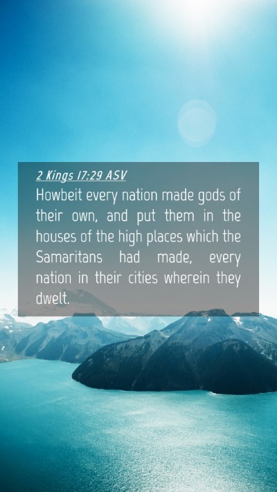 Picture 04 - 2 Kings 17:29 ASV Mobile Phone Wallpaper - Howbeit every nation made gods of their own, and - Mobile Bible Verse Wallpaper