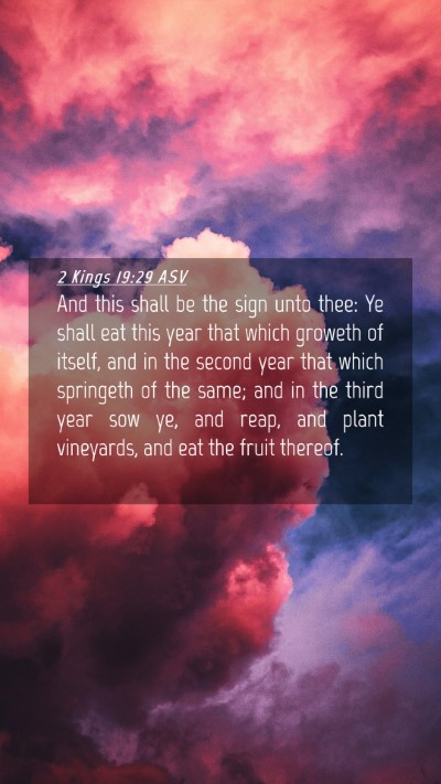 Picture 04 - 2 Kings 19:29 ASV Mobile Phone Wallpaper - And this shall be the sign unto thee: Ye shall - Mobile Bible Verse Wallpaper