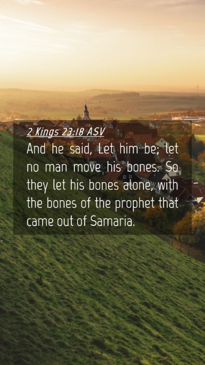 Picture 04 - 2 Kings 23:18 ASV Mobile Phone Wallpaper - And he said, Let him be; let no man move his - Mobile Bible Verse Wallpaper