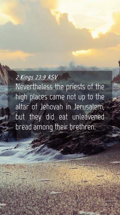Picture 04 - 2 Kings 23:9 ASV Mobile Phone Wallpaper - Nevertheless the priests of the high places came - Mobile Bible Verse Wallpaper