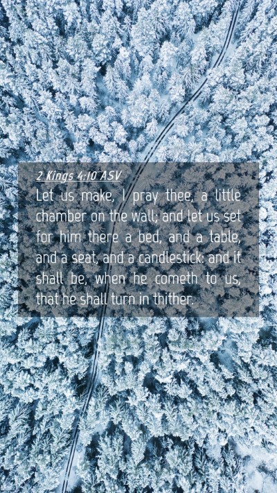 Picture 04 - 2 Kings 4:10 ASV Mobile Phone Wallpaper - Let us make, I pray thee, a little chamber on the - Mobile Bible Verse Wallpaper
