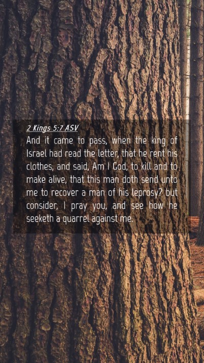 Picture 04 - 2 Kings 5:7 ASV Mobile Phone Wallpaper - And it came to pass, when the king of Israel had - Mobile Bible Verse Wallpaper