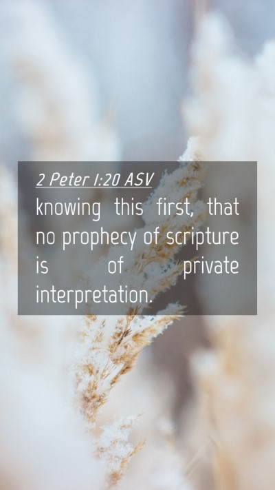 Picture 04 - 2 Peter 1:20 ASV Mobile Phone Wallpaper - knowing this first, that no prophecy of scripture - Mobile Bible Verse Wallpaper