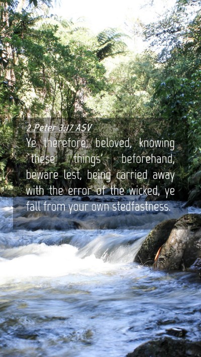 Picture 04 - 2 Peter 3:17 ASV Mobile Phone Wallpaper - Ye therefore, beloved, knowing `these things' - Mobile Bible Verse Wallpaper