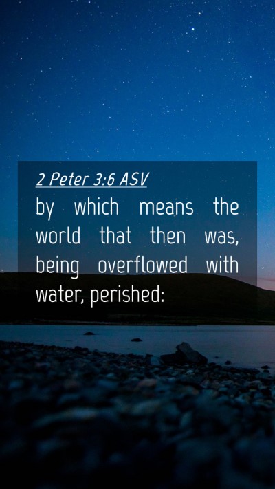 Picture 04 - 2 Peter 3:6 ASV Mobile Phone Wallpaper - by which means the world that then was, being - Mobile Bible Verse Wallpaper