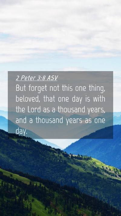 Picture 04 - 2 Peter 3:8 ASV Mobile Phone Wallpaper - But forget not this one thing, beloved, that one - Mobile Bible Verse Wallpaper