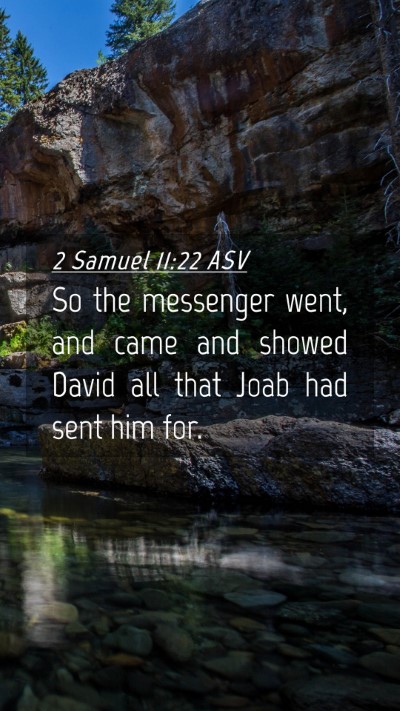 Picture 04 - 2 Samuel 11:22 ASV Mobile Phone Wallpaper - So the messenger went, and came and showed David - Mobile Bible Verse Wallpaper