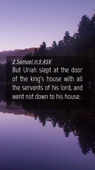 Picture 04 - 2 Samuel 11:9 ASV Mobile Phone Wallpaper - But Uriah slept at the door of the king's house - Mobile Bible Verse Wallpaper