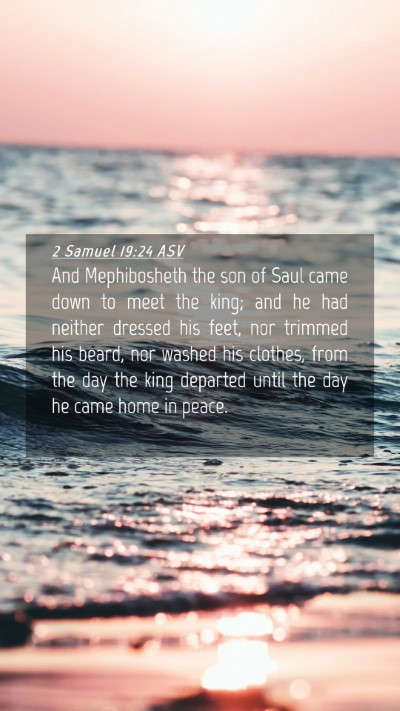 Picture 04 - 2 Samuel 19:24 ASV Mobile Phone Wallpaper - And Mephibosheth the son of Saul came down to - Mobile Bible Verse Wallpaper