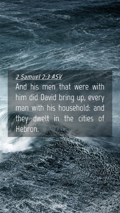 Picture 04 - 2 Samuel 2:3 ASV Mobile Phone Wallpaper - And his men that were with him did David bring - Mobile Bible Verse Wallpaper