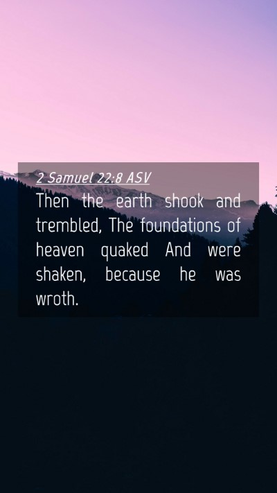 Picture 04 - 2 Samuel 22:8 ASV Mobile Phone Wallpaper - Then the earth shook and trembled, The - Mobile Bible Verse Wallpaper