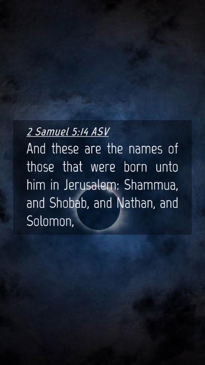Picture 04 - 2 Samuel 5:14 ASV Mobile Phone Wallpaper - And these are the names of those that were born - Mobile Bible Verse Wallpaper