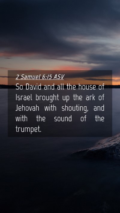 Picture 04 - 2 Samuel 6:15 ASV Mobile Phone Wallpaper - So David and all the house of Israel brought up - Mobile Bible Verse Wallpaper