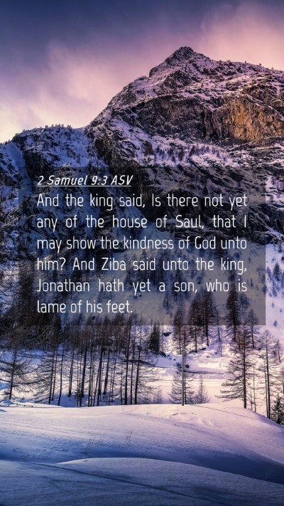 Picture 04 - 2 Samuel 9:3 ASV Mobile Phone Wallpaper - And the king said, Is there not yet any of the - Mobile Bible Verse Wallpaper
