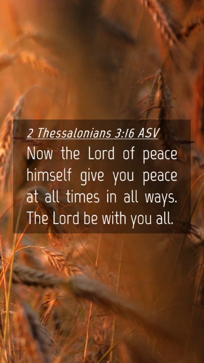 Picture 04 - 2 Thessalonians 3:16 ASV Mobile Phone Wallpaper - Now the Lord of peace himself give you peace at - Mobile Bible Verse Wallpaper