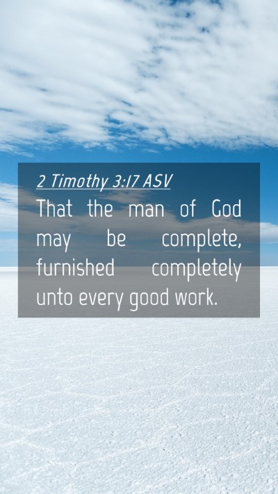 Picture 04 - 2 Timothy 3:17 ASV Mobile Phone Wallpaper - That the man of God may be complete, furnished - Mobile Bible Verse Wallpaper