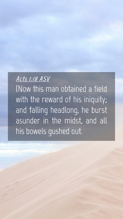 Picture 04 - Acts 1:18 ASV Mobile Phone Wallpaper - (Now this man obtained a field with the reward of - Mobile Bible Verse Wallpaper