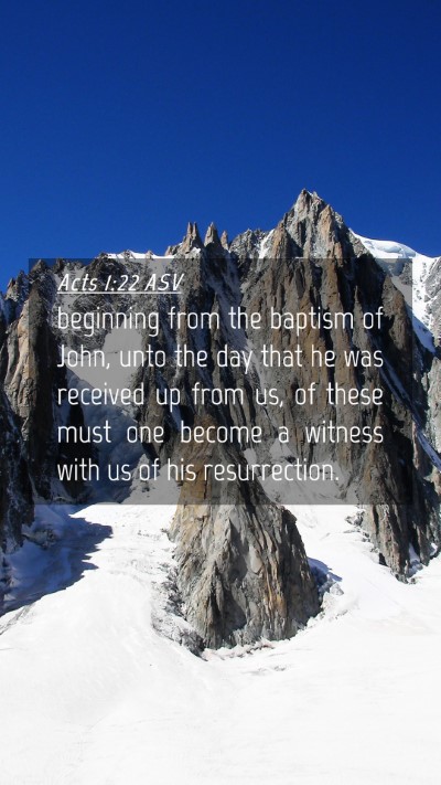 Picture 04 - Acts 1:22 ASV Mobile Phone Wallpaper - beginning from the baptism of John, unto the day - Mobile Bible Verse Wallpaper