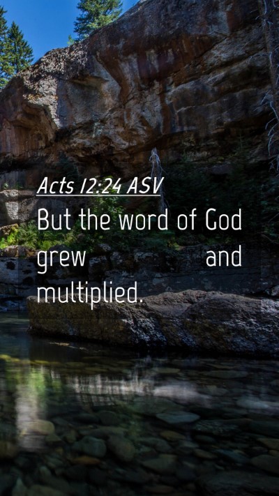 Picture 04 - Acts 12:24 ASV Mobile Phone Wallpaper - But the word of God grew and - Mobile Bible Verse Wallpaper