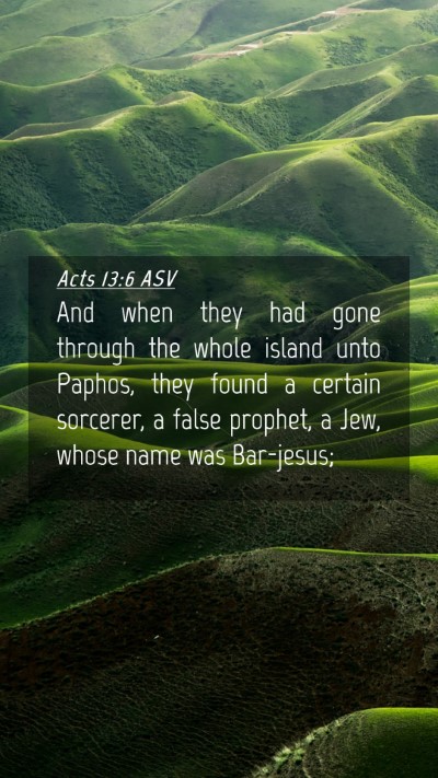 Picture 04 - Acts 13:6 ASV Mobile Phone Wallpaper - And when they had gone through the whole island - Mobile Bible Verse Wallpaper