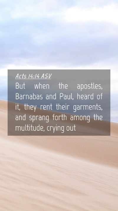 Picture 04 - Acts 14:14 ASV Mobile Phone Wallpaper - But when the apostles, Barnabas and Paul, heard - Mobile Bible Verse Wallpaper