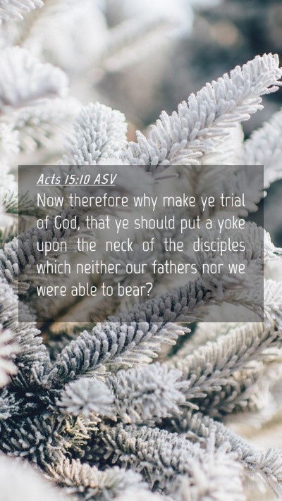 Picture 04 - Acts 15:10 ASV Mobile Phone Wallpaper - Now therefore why make ye trial of God, that ye - Mobile Bible Verse Wallpaper