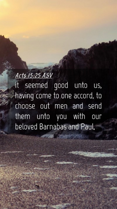 Picture 04 - Acts 15:25 ASV Mobile Phone Wallpaper - it seemed good unto us, having come to one - Mobile Bible Verse Wallpaper