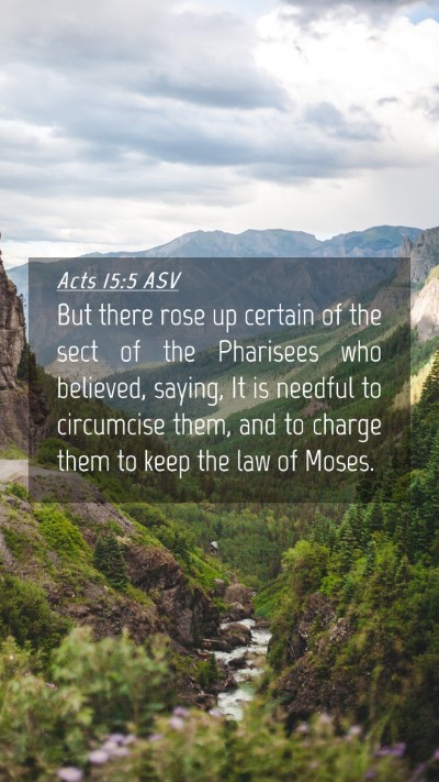 Picture 04 - Acts 15:5 ASV Mobile Phone Wallpaper - But there rose up certain of the sect of the - Mobile Bible Verse Wallpaper