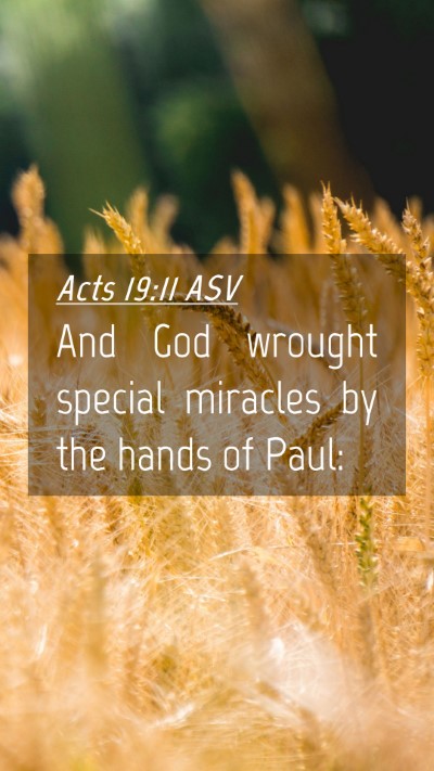 Picture 04 - Acts 19:11 ASV Mobile Phone Wallpaper - And God wrought special miracles by the hands of - Mobile Bible Verse Wallpaper