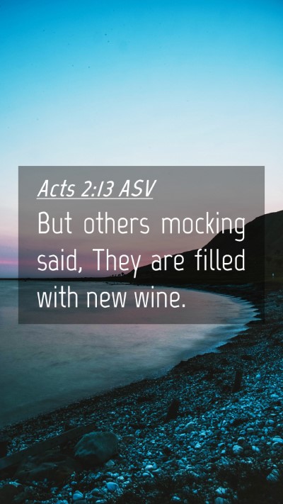 Picture 04 - Acts 2:13 ASV Mobile Phone Wallpaper - But others mocking said, They are filled with new - Mobile Bible Verse Wallpaper