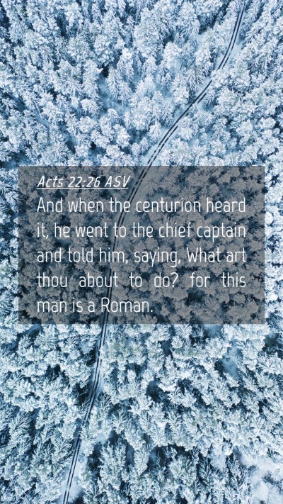 Picture 04 - Acts 22:26 ASV Mobile Phone Wallpaper - And when the centurion heard it, he went to the - Mobile Bible Verse Wallpaper