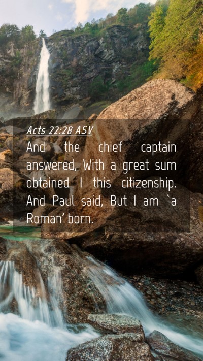 Picture 04 - Acts 22:28 ASV Mobile Phone Wallpaper - And the chief captain answered, With a great sum - Mobile Bible Verse Wallpaper