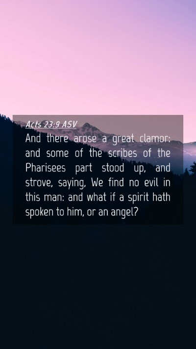 Picture 04 - Acts 23:9 ASV Mobile Phone Wallpaper - And there arose a great clamor: and some of the - Mobile Bible Verse Wallpaper