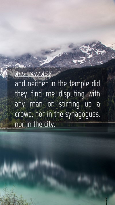 Picture 04 - Acts 24:12 ASV Mobile Phone Wallpaper - and neither in the temple did they find me - Mobile Bible Verse Wallpaper