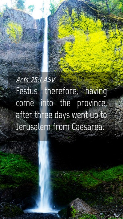 Picture 04 - Acts 25:1 ASV Mobile Phone Wallpaper - Festus therefore, having come into the province, - Mobile Bible Verse Wallpaper