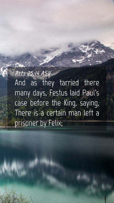 Picture 04 - Acts 25:14 ASV Mobile Phone Wallpaper - And as they tarried there many days, Festus laid - Mobile Bible Verse Wallpaper
