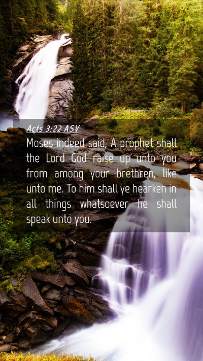 Picture 04 - Acts 3:22 ASV Mobile Phone Wallpaper - Moses indeed said, A prophet shall the Lord God - Mobile Bible Verse Wallpaper