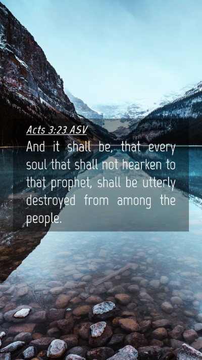 Picture 04 - Acts 3:23 ASV Mobile Phone Wallpaper - And it shall be, that every soul that shall not - Mobile Bible Verse Wallpaper